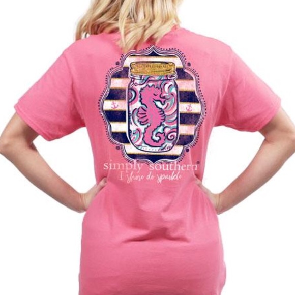 Simply Southern Tops - NWT! Simply Southern Sparkle Seahorse Tee
